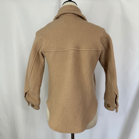 Aritzia Wilfred Free Merino Wool Ganna Utility Jacket Shacket Tan Women 2XS - Picture 5 of 14